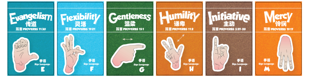 ABC Proverbs Wisdom with Sign Language Scripture Cards - Ouranos Art