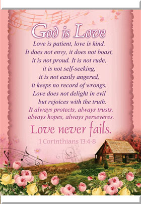 Mind Scripture Scroll (English)-GOD IS LOVE