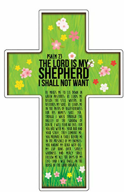 2017 WOODEN CROSS (English)-THE LORD IS MY SHEPHERD…