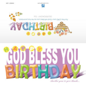 Birthday Card (English) – GOD BLESS YOU