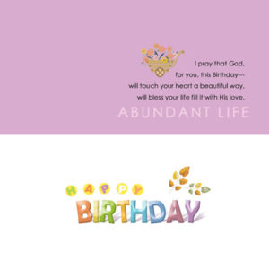 Birthday Card (English) – GOD BLESS YOU