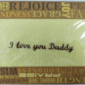 Small Hand Towel 小刺绣手巾 – I love you Daddy
