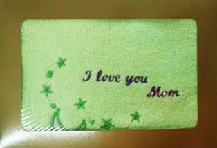 Big Hand Towel  大刺绣手巾 – I love you Mom