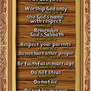 迷你经文小挂画 2018 （英文） – The Ten Commandments