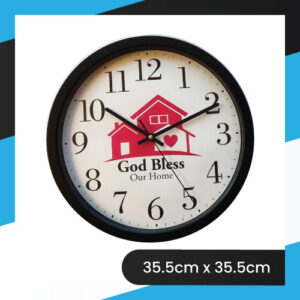 Sentimental Clock – God Bless Our Home – Black