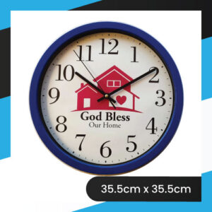 Sentimental Clock – God Bless Our Home – Blue