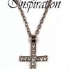 cross necklace 2020 (black string)