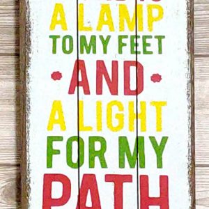 Wooden plaque (English)-Your Word Is a Lamp