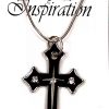 cross necklace 2020 (black string)