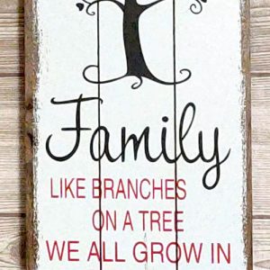 Wooden Plaque (English)-Family Like Branches On a Tree