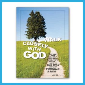 A5英文经文笔记本(书钉) – Walk CLOSELY with GOD