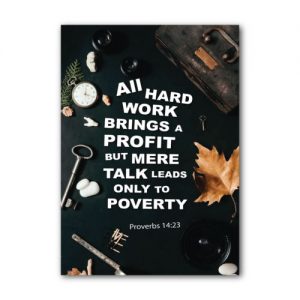 A5 English Scripture Notebook – All HARD WORK brings a profit