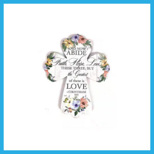 Small Crucifix Ceramic Decoration – Faith Hope Love