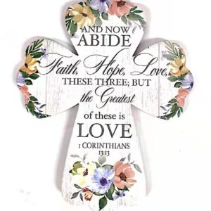 Small Crucifix Ceramic Decoration – Faith Hope Love