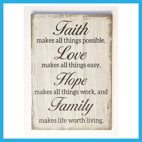 MDF Wood Hanger - Faith makes all things possible - Ouranos Art