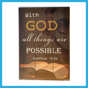 MDF板挂饰 – with God all things are possible