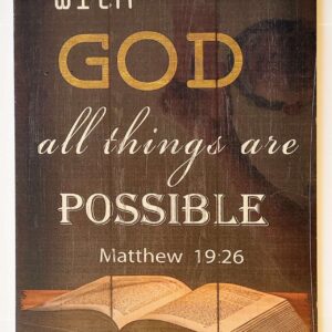 MDF板挂饰 – with God all things are possible